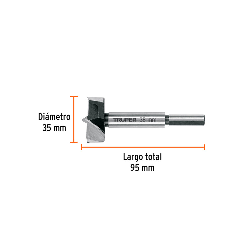 Broca forstner 35 mm para madera