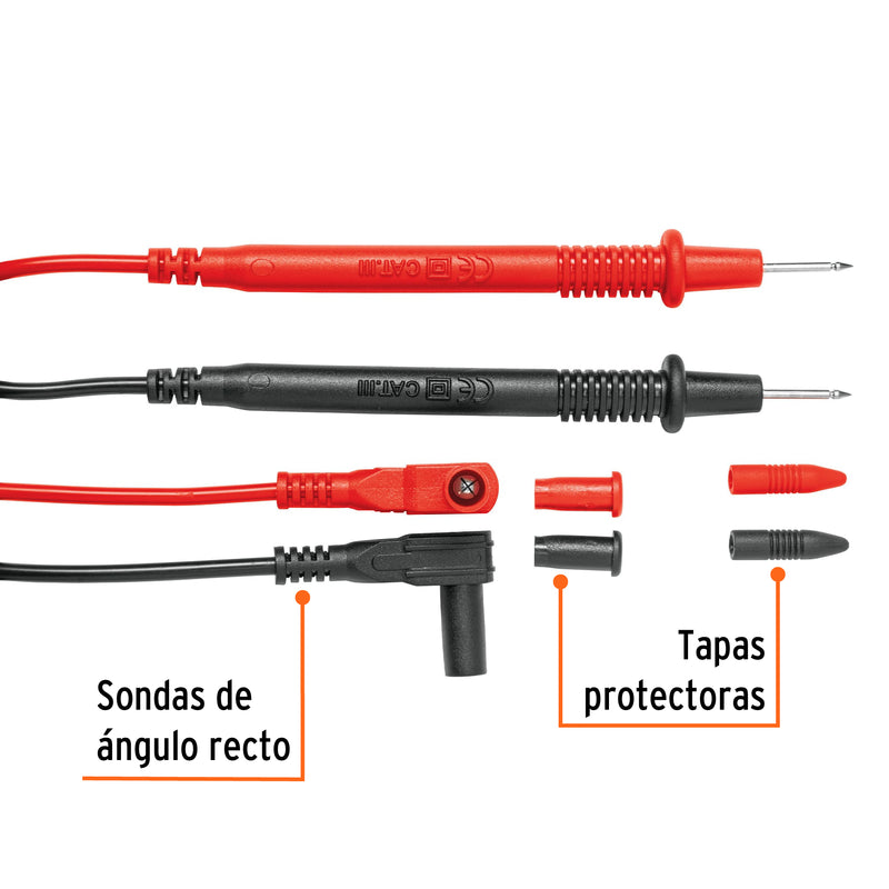 Juego de cables de prueba para multímetro, Truper