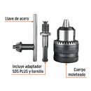 BROQUERO CON LLAVE 1/2" + ADAPTADOR SDS PLUS, TRUPER