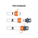 CONECTOR HEMBRA 1/2" DE ABS C/TUERCA DE AJUSTE MANUAL