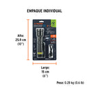 LINTERNA LED RECARG. C/LUZ DE EMERGENCIA 410LM