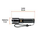 LINTERNA LED RECARG. DE ALUMINIO 1200LM, TRUPER