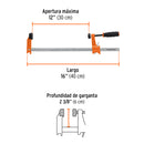 PRENSA CON AJUSTE RAPIDO   12" TIPO F