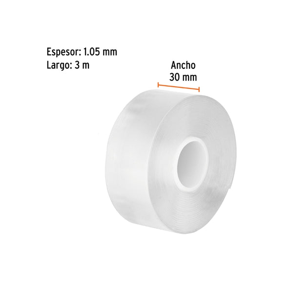 CINTA DOBLE CARA 3M  30MM REUTILIZABLE TRUPER