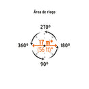 Aspersor plástico dos vías Truper, estaca de 11"