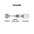 MANDRIL DE CAMBIO RAPIDO C/ ADAPTADORES Y BROCA