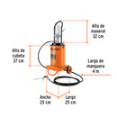 BOMBA INYECTORA DE GRASA, 12 KG, TRUPER