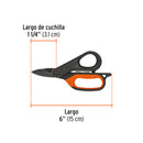 TIJERA P/ ELECTRICISTA 6" ACERO INOX, OXIDO NEGRO