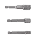 Juego de 3 adaptadores para dados de 1/4", 3/8" y 1/2"