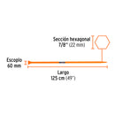 Barreta de punta de 7/8" x 125 cm, Truper