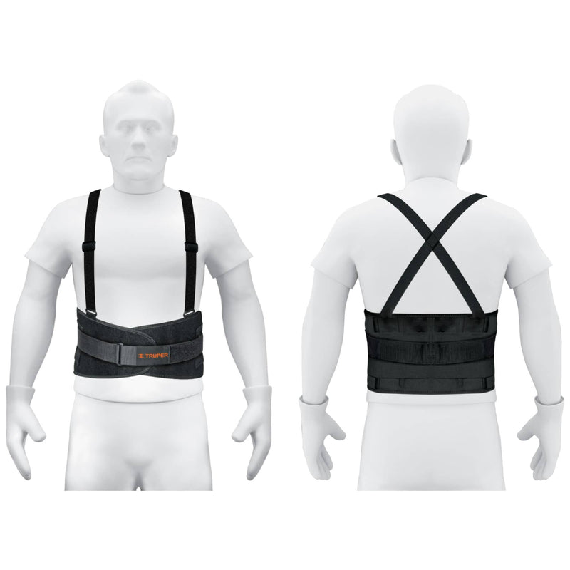 Faja lumbar Truper con tercer cinturón, Talla P