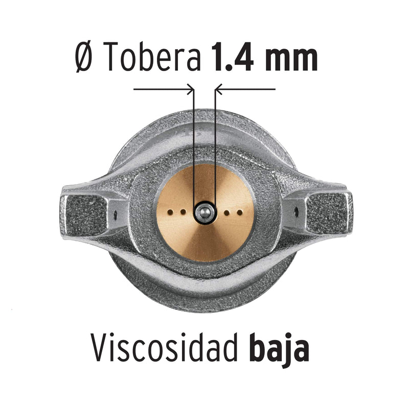 Pistola compacta p/retoque LVMP vaso alum, 0.5 mm, Truper