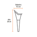 Embudo plástico 250 ml, cuello rígido