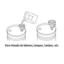 Embudo plástico Truper 500 ml, cuello flexible con filtro