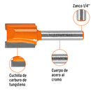 Broca para router, recta 2 filos, 5/8", Truper