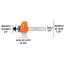 Broca para router Truper, pecho paloma, 1-1/8" con balero