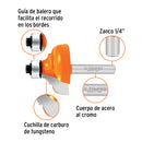 Broca para router Truper, clásica, 1-3/8" con balero