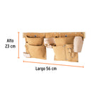 Porta herramientas de carnaza Truper con 13 compartimentos