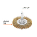 Carda circular Truper 2", alambre fino para taladro