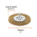 Carda circular Truper 4", alambre fino para taladro