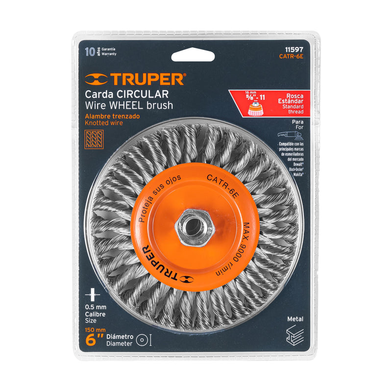 Carda circular Truper de 6", para esmeriladora