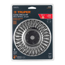 Carda trenzado grueso 6" x 5/8" para esmeril, Truper