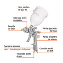 PISTOLA P/PINTAR GRAVEDAD HVLP VASO PLASTICO, 1.7 MM