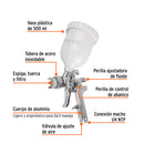 PISTOLA P/PINTAR GRAVEDAD HVLP VASO PLASTICO, 2 MM