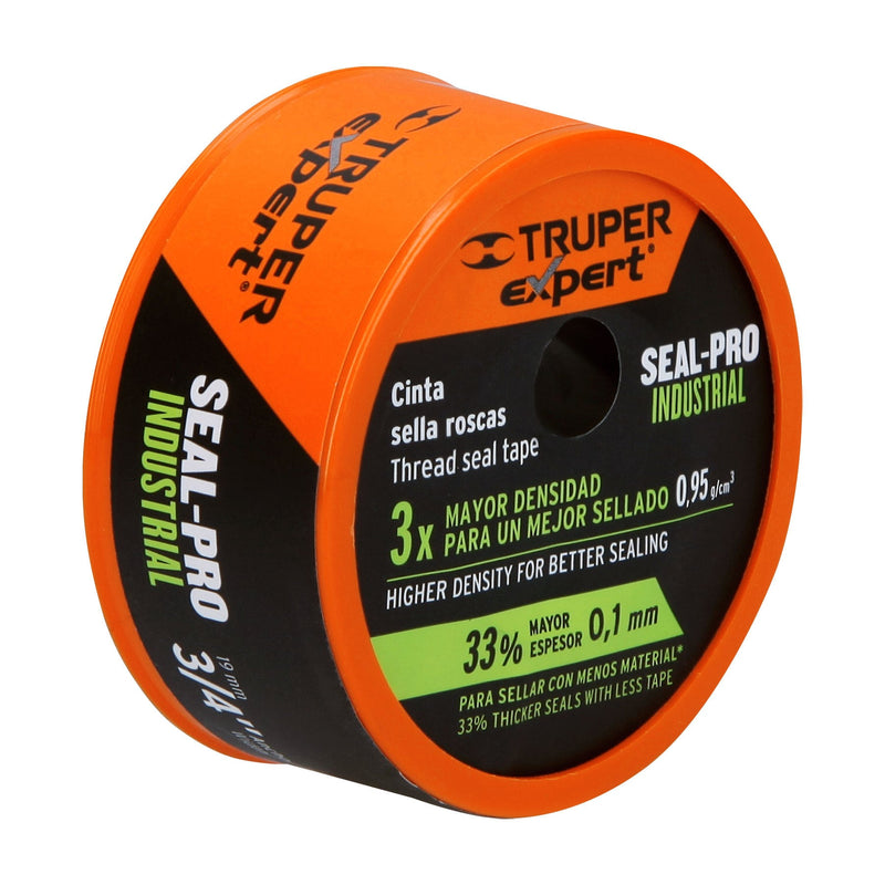 Cinta sella roscas Truper, 3/4" X 13 m de largo