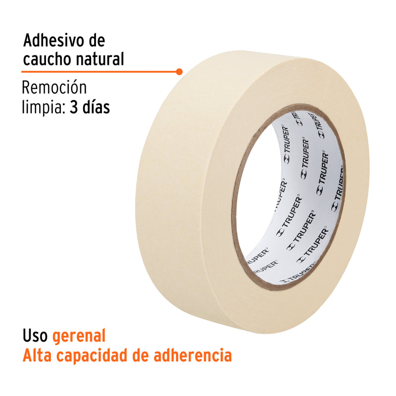 Cinta masking tape de 1-1/2" x 50 m