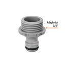 Conector Truper 3/4" rápido macho de ABS, sistema click