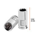 TUBO HEX.   8MM ENC. 1/4'