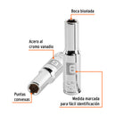 TUBO HEX. LARGO ENC. 1/4'    6MM