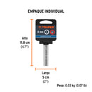 TUBO HEX. LARGO ENC. 1/4'    8MM