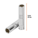 TUBO HEX. LARGO ENC. 1/4'    8MM