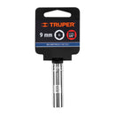 Dado largo de 9 mm, 6 puntas, cuadro 1/4"