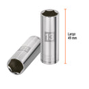 Dado largo de 13 mm, 6 puntas, cuadro 1/4"