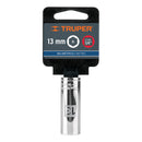 Dado largo de 13 mm, 6 puntas, cuadro 1/4"