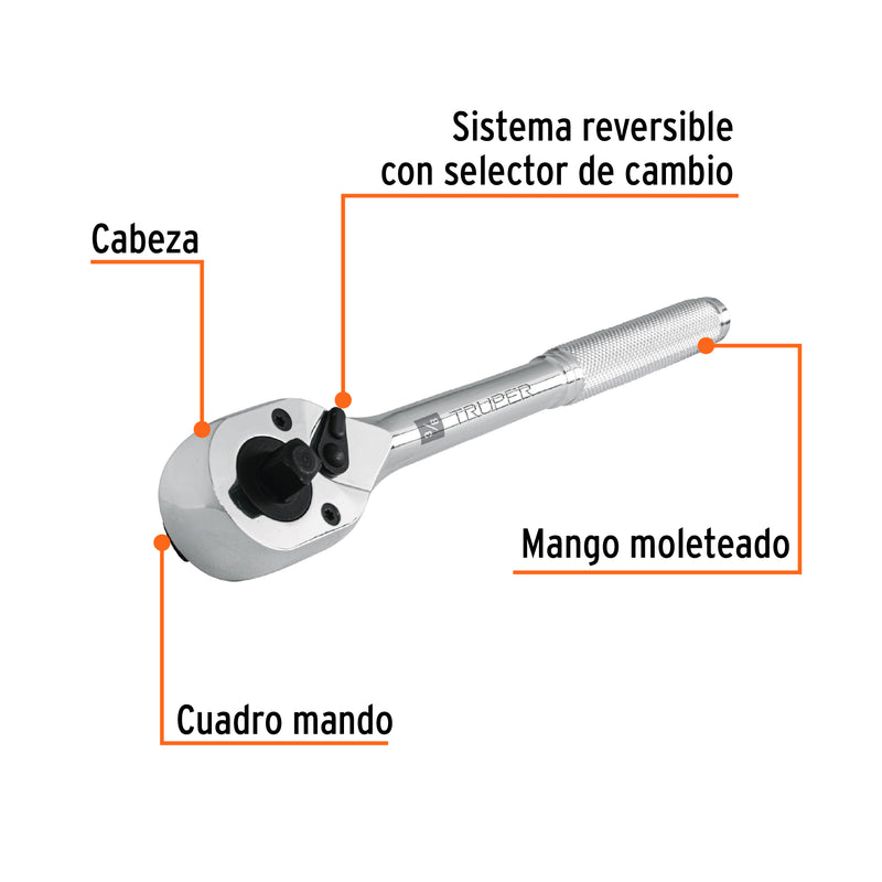 Matraca doble cuadros 3/8"y 1/2"