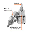Dado punta torx T-25, cuadro 1/2"