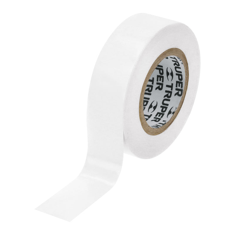 Cinta de aislar de 9 m x 19 mm, blanca