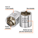 DADO DE 6 PUNTAS, CUADRO 3/8" DE 20MM