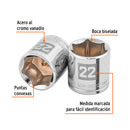 DADO DE 6 PUNTAS, CUADRO 3/8" DE 22MM