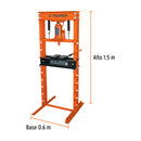 Prensa hidráulica Truper tipo "H" 20 toneladas con gato de botella