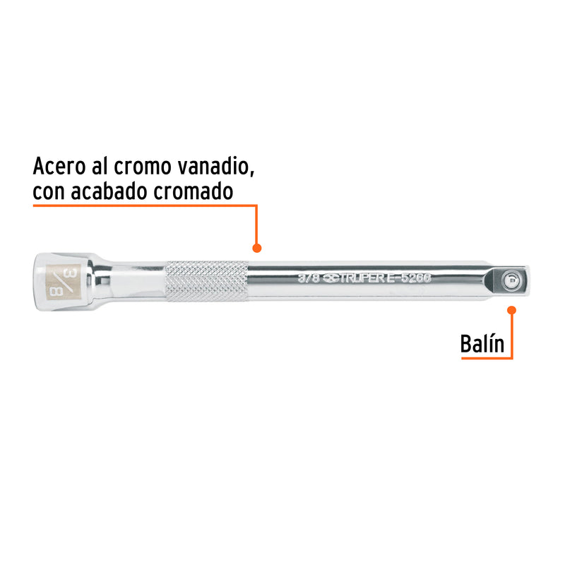 Extensión de 6" para matraca, cuadro 3/8"