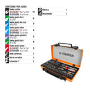 Juego de 45 herramientas cuadro 1/4" mm para mecánico