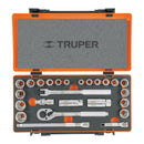 Juego de 25 herramientas cuadro 3/8" std y mm para mecánico