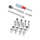 Juego de 20 herramientas cuadro 1/4" mm para mecánico