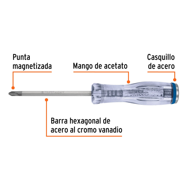 Desarmador de cruz de golpe 1/4" x 4"