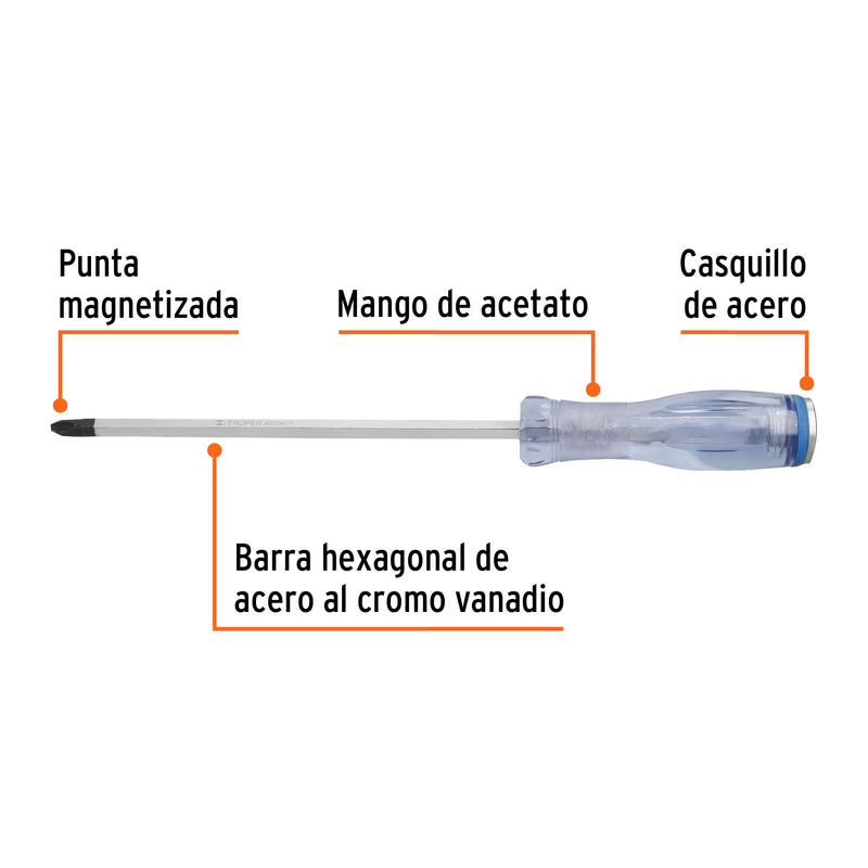 Desarmador de cruz de golpe 5/16" x 8"